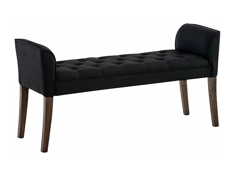 Banc banquette capitonné en bois marron 133 x 43 x 64 cm BAN10099