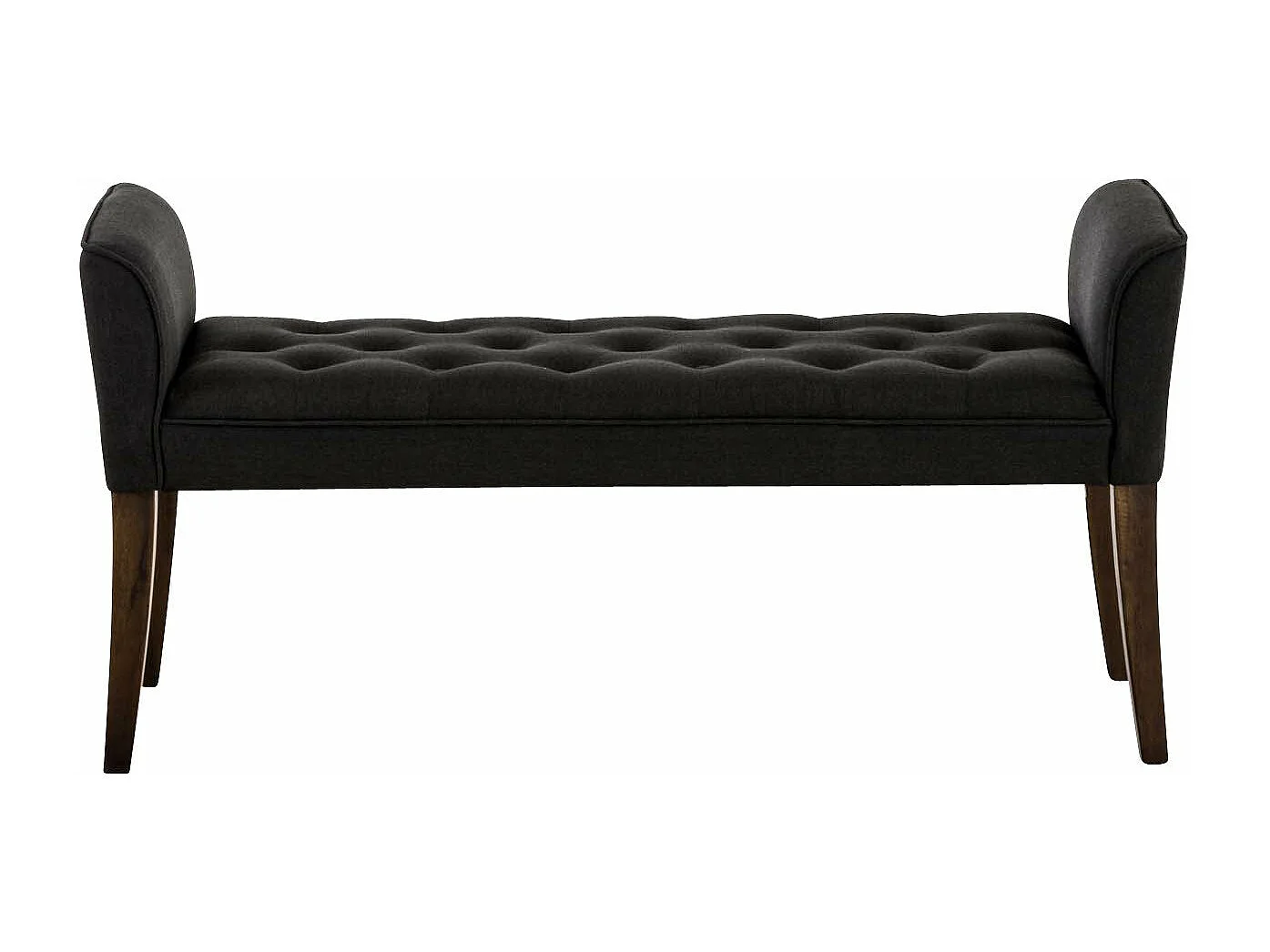 Banc banquette capitonné en bois marron 133 x 43 x 64 cm BAN10099