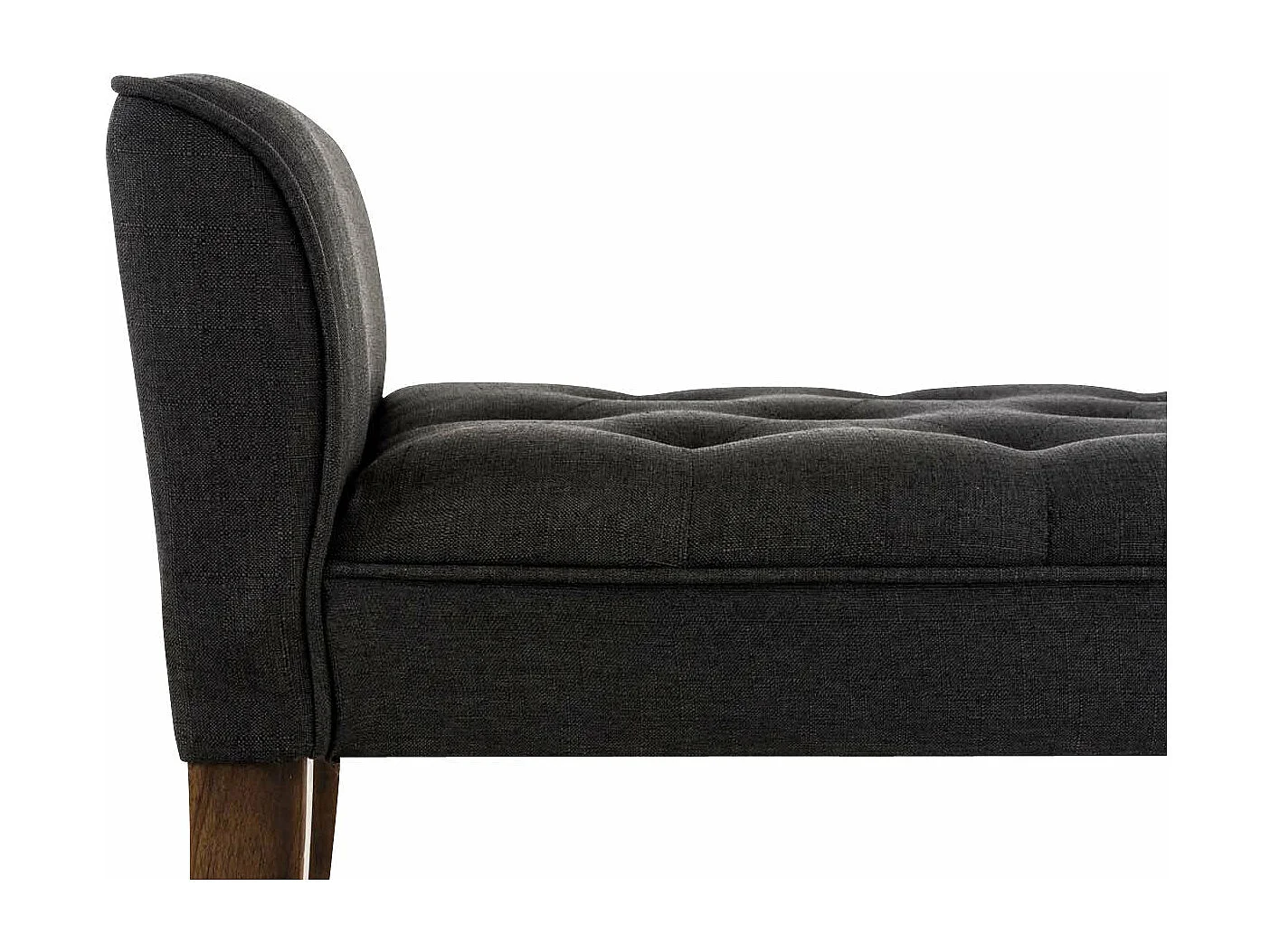 Banc banquette capitonné en bois marron 133 x 43 x 64 cm BAN10099