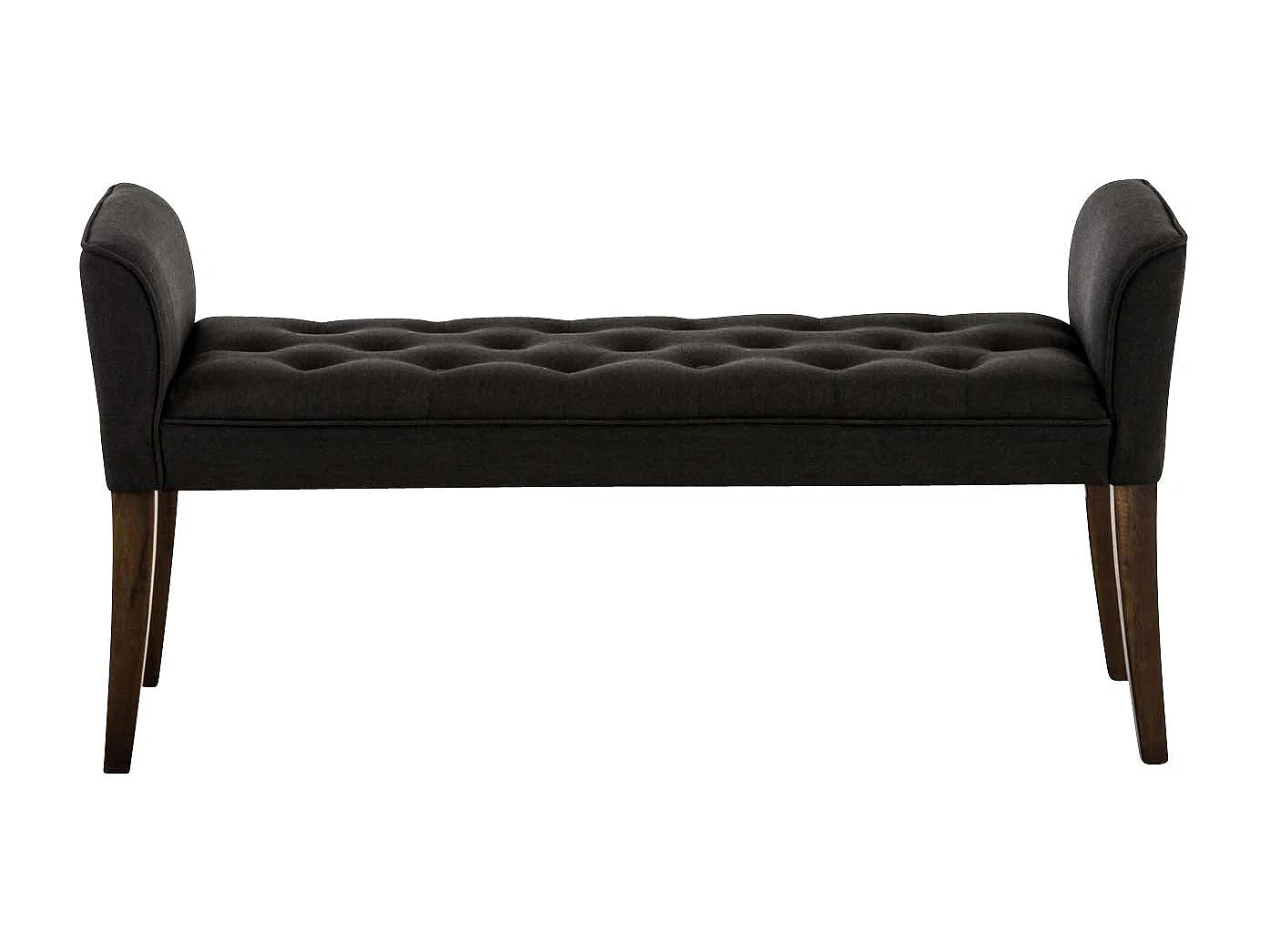 Banc banquette capitonné en bois marron 133 x 43 x 64 cm BAN10099