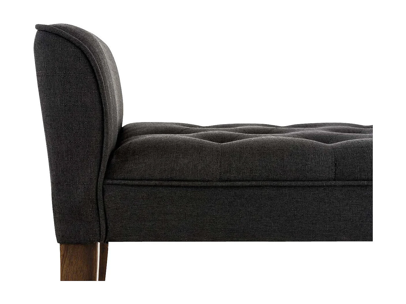 Banc banquette capitonné en bois marron 133 x 43 x 64 cm BAN10099