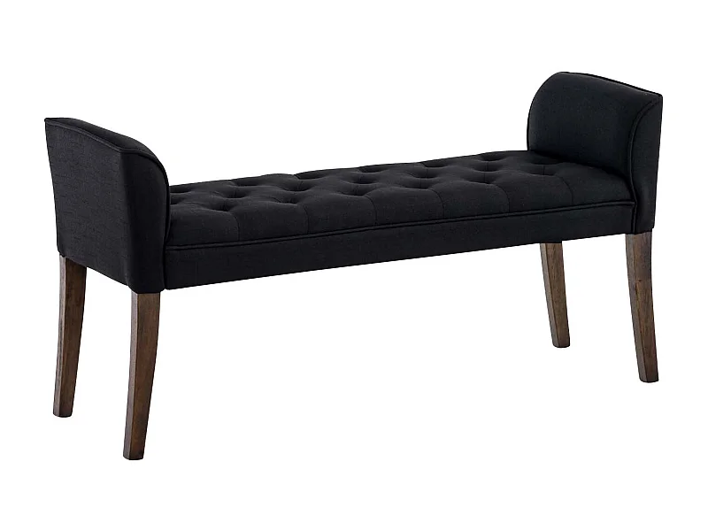 Banc banquette capitonné en bois marron 133 x 43 x 64 cm BAN10099