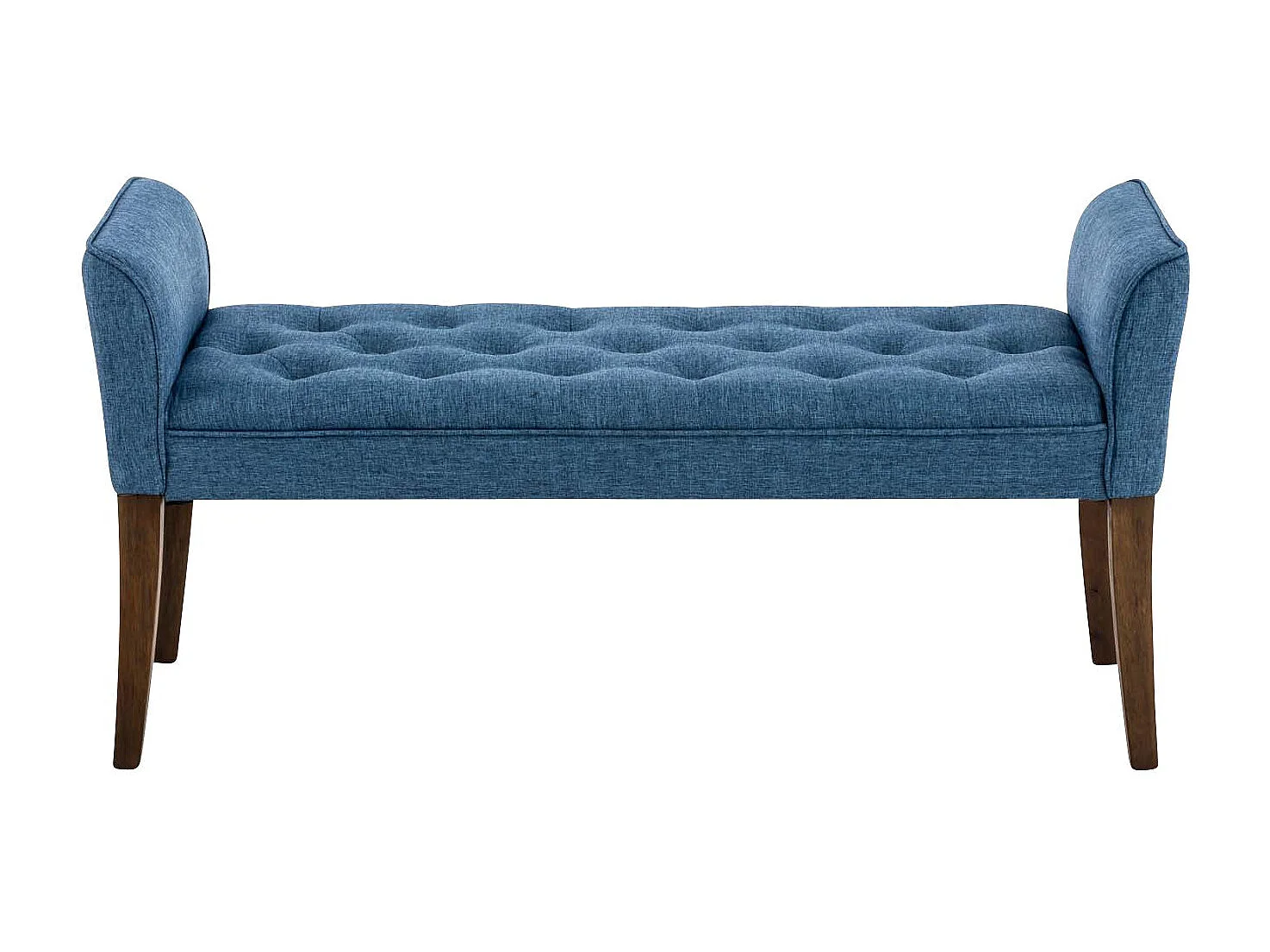 Banc banquette capitonné en bois bleue 133 x 43 x 64 cm BAN10094