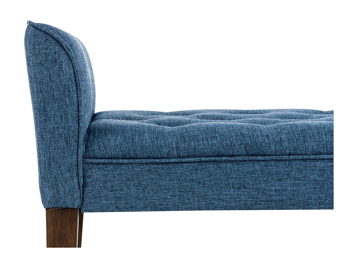 Banc banquette capitonné en bois bleue 133 x 43 x 64 cm BAN10094