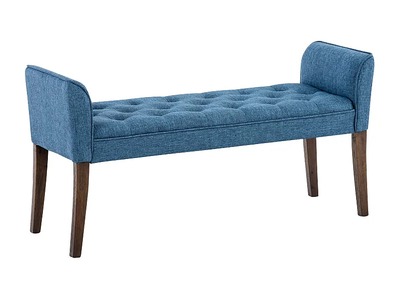 Banc banquette capitonné en bois bleue 133 x 43 x 64 cm BAN10094