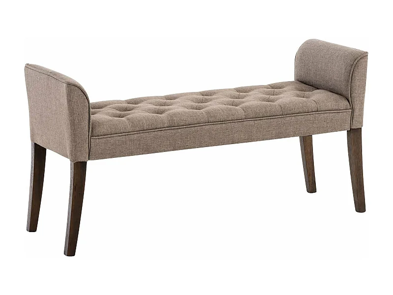 Banc banquette capitonné en bois marron 133 x 43 x 64 cm BAN10100