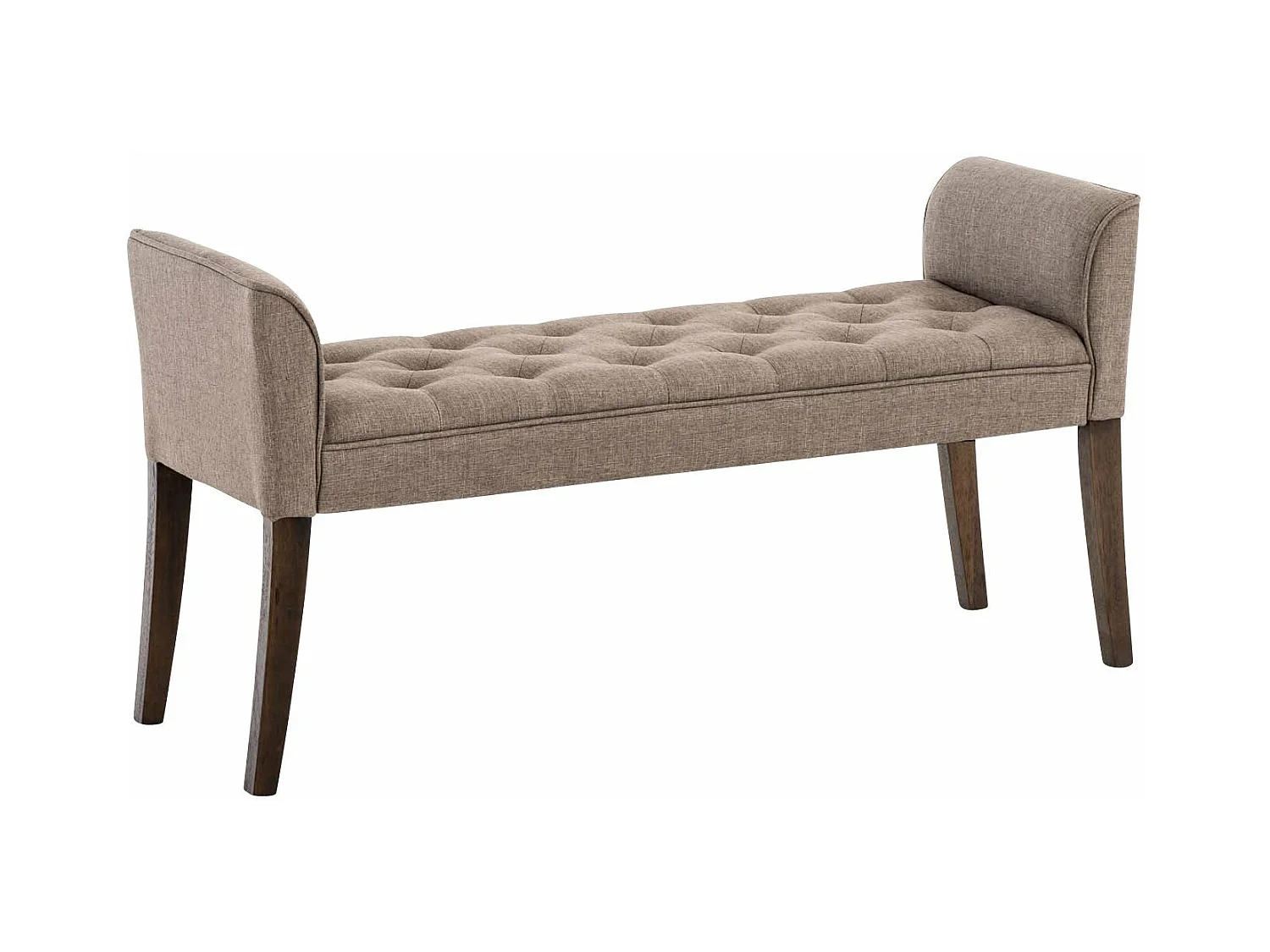 Banc banquette capitonné en bois marron 133 x 43 x 64 cm BAN10100