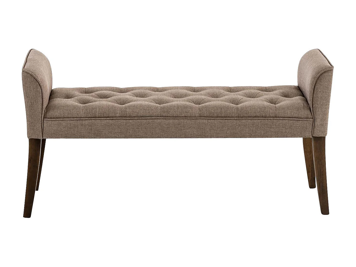 Banc banquette capitonné en bois marron 133 x 43 x 64 cm BAN10100