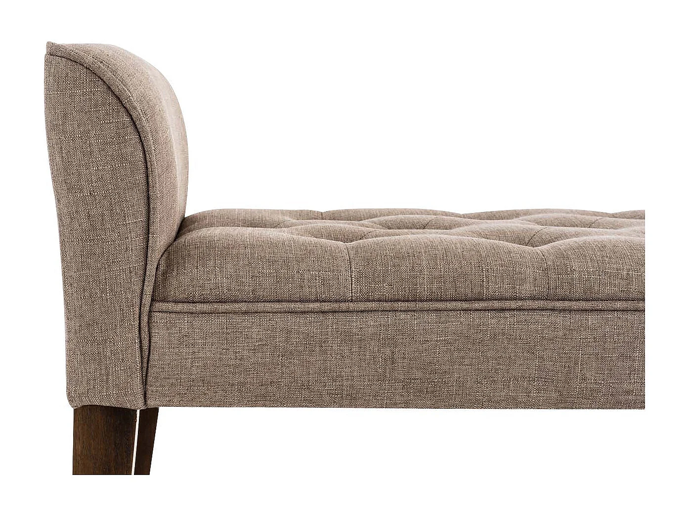 Banc banquette capitonné en bois marron 133 x 43 x 64 cm BAN10100