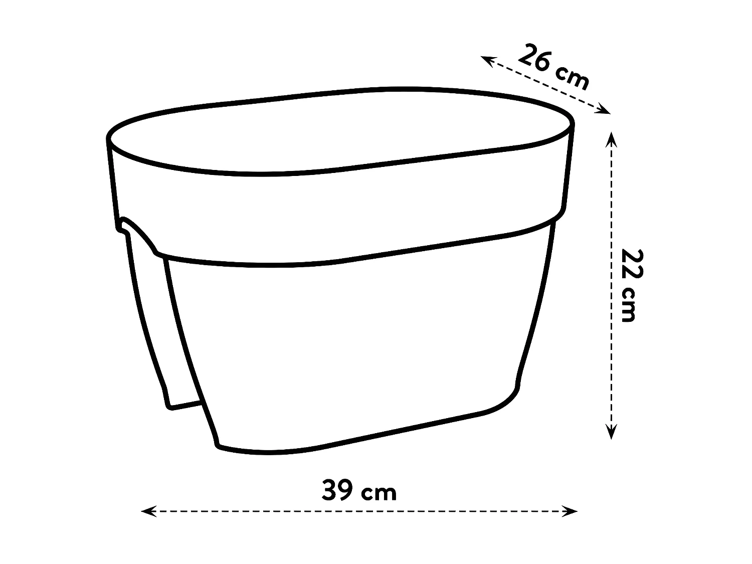 Balconnière Elho Vibia Campana Flower Bridge blanc soie - Longueur 40 cm