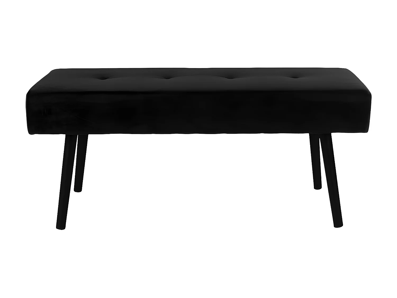 Skube Sitzbank schwarz Velour, schwarze Beine.