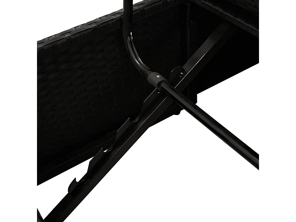 Transat chaise longue bain résine noire 195 x 60 x 60 cm 02_0012547