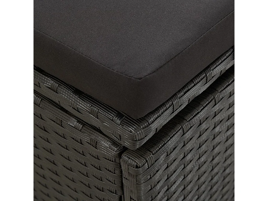 Transat chaise longue bain résine noire 195 x 60 x 60 cm 02_0012547