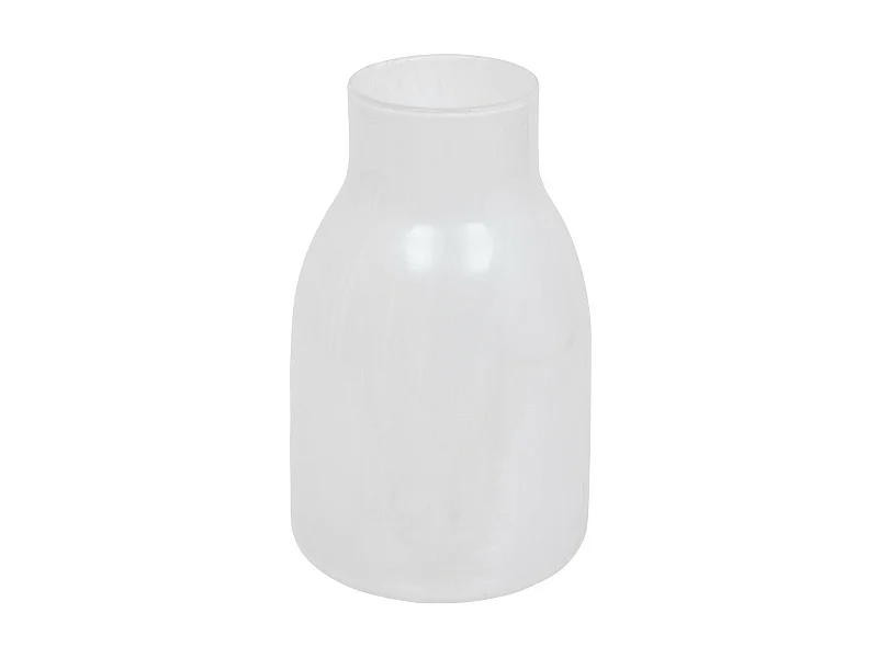 Vase en verre Blanc laiteux H 25.5 cm