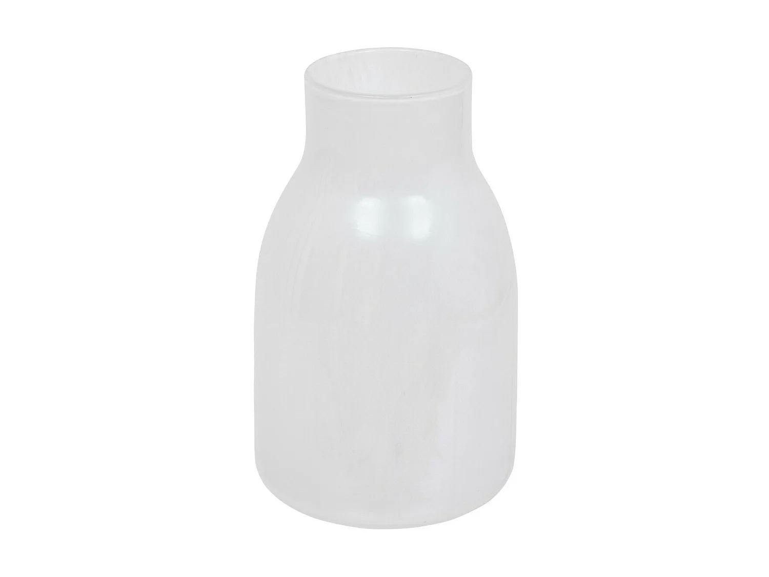 Vase en verre Blanc laiteux H 25.5 cm