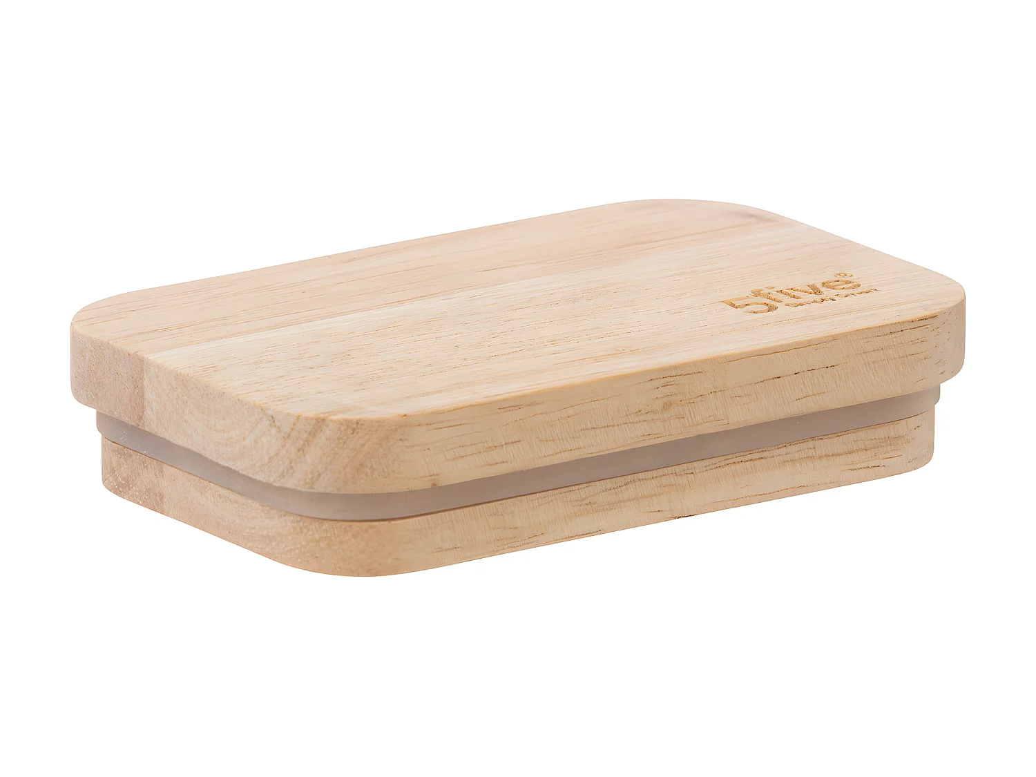 Boîte à spagettis en métal Bleu Gris et couvercle en bois déco Relief Color