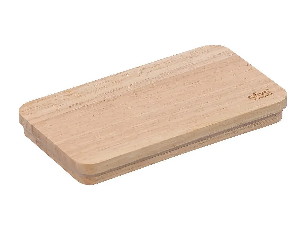 Boîte à céréales en métal Vert et couvercle en bois déco Relief Color