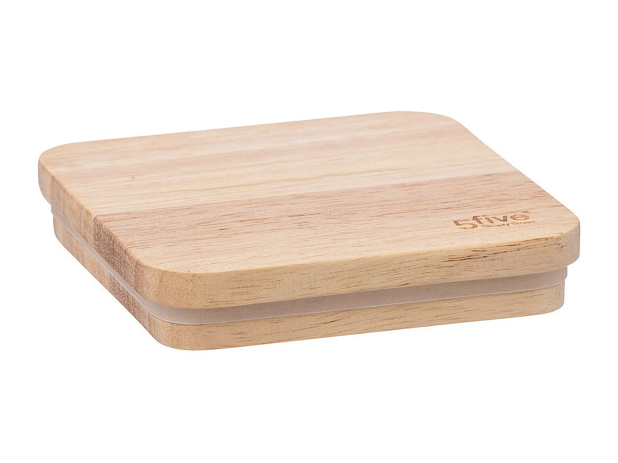 Boîte à pâtes en métal Bleu Navy et couvercle en bois déco Relief Color