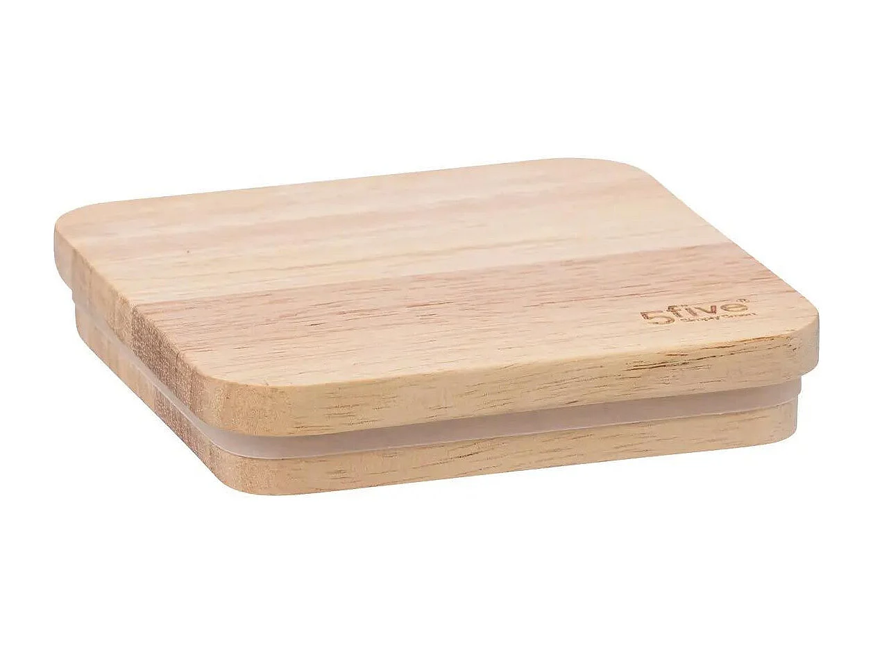 Boîte à pâtes en métal Bleu Navy et couvercle en bois déco Relief Color