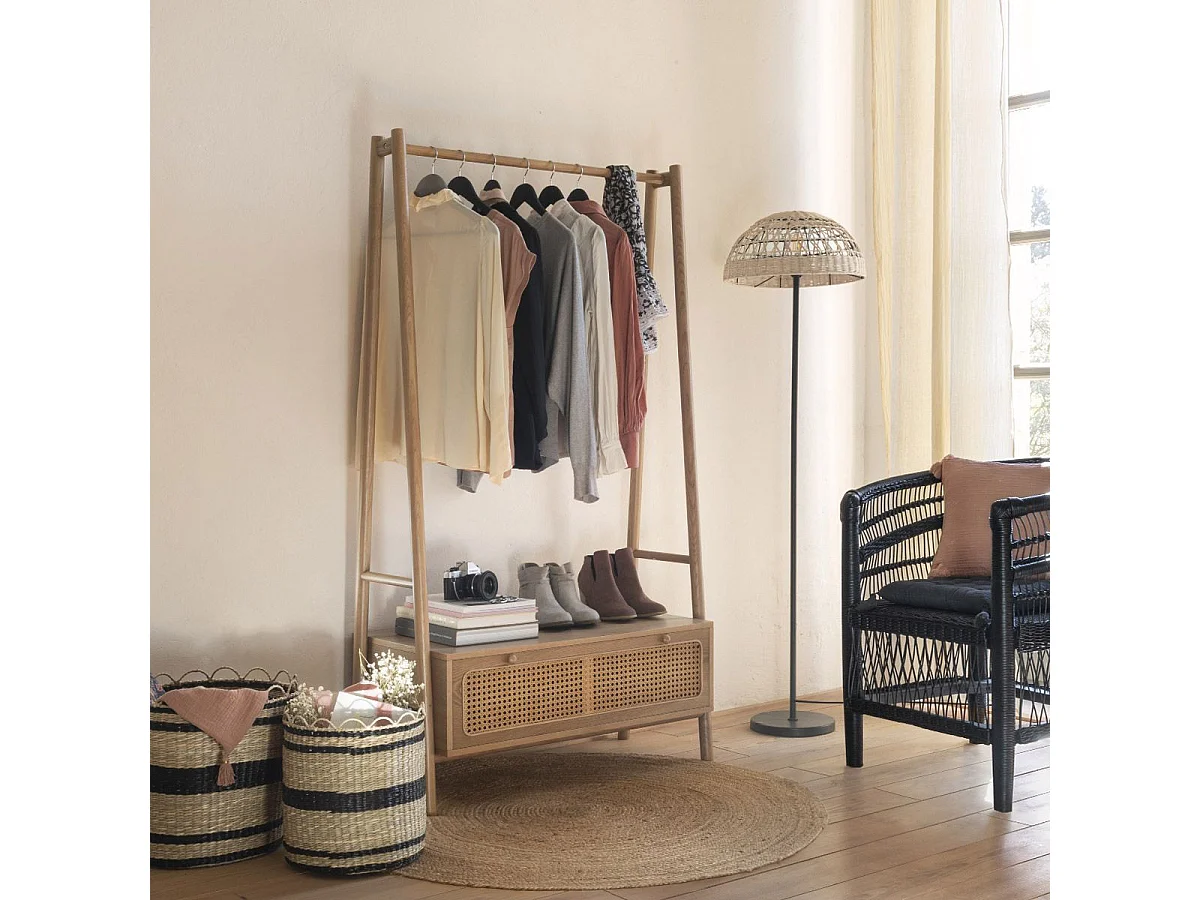 Meuble d'entrée Vestiaire en bois avec 1 tiroir H 162 cm