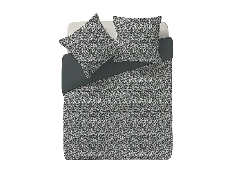 Juego de cama de 3 piezas en gasa de algodón reversible 240 x 220 cm