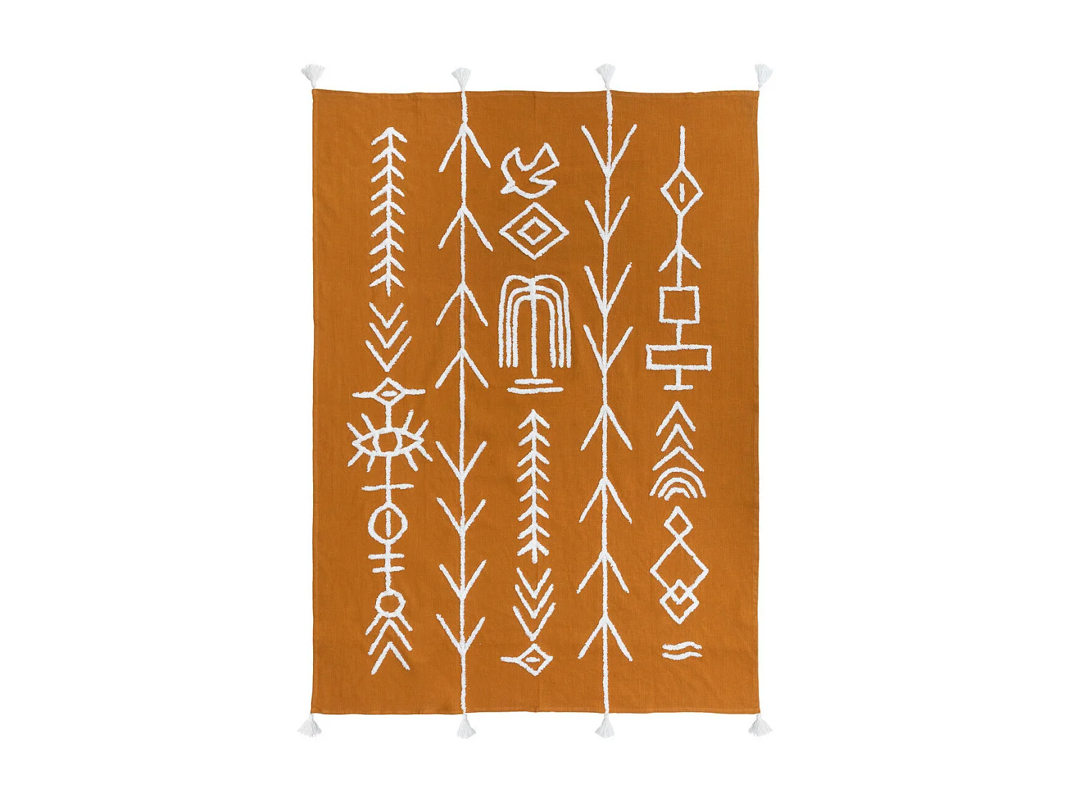 Colcha de cama con motivos étnicos 180 x 130 cm