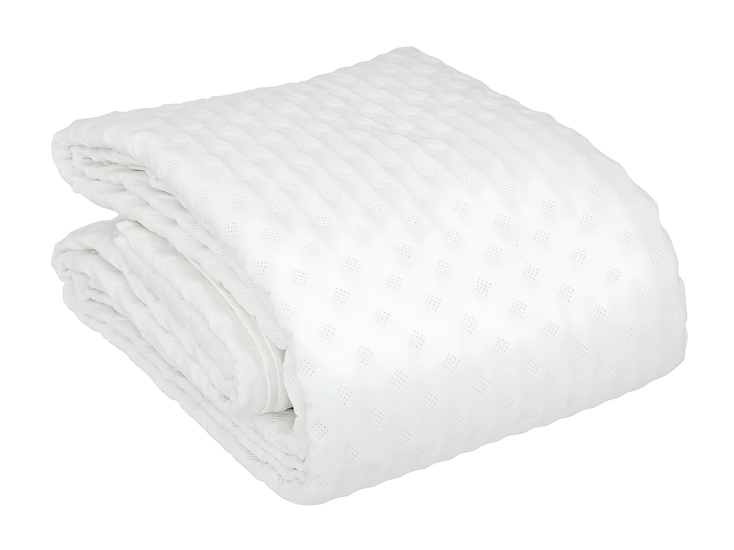 Dessus de lit Blanc  240 x 260 cm avec 2 Taies