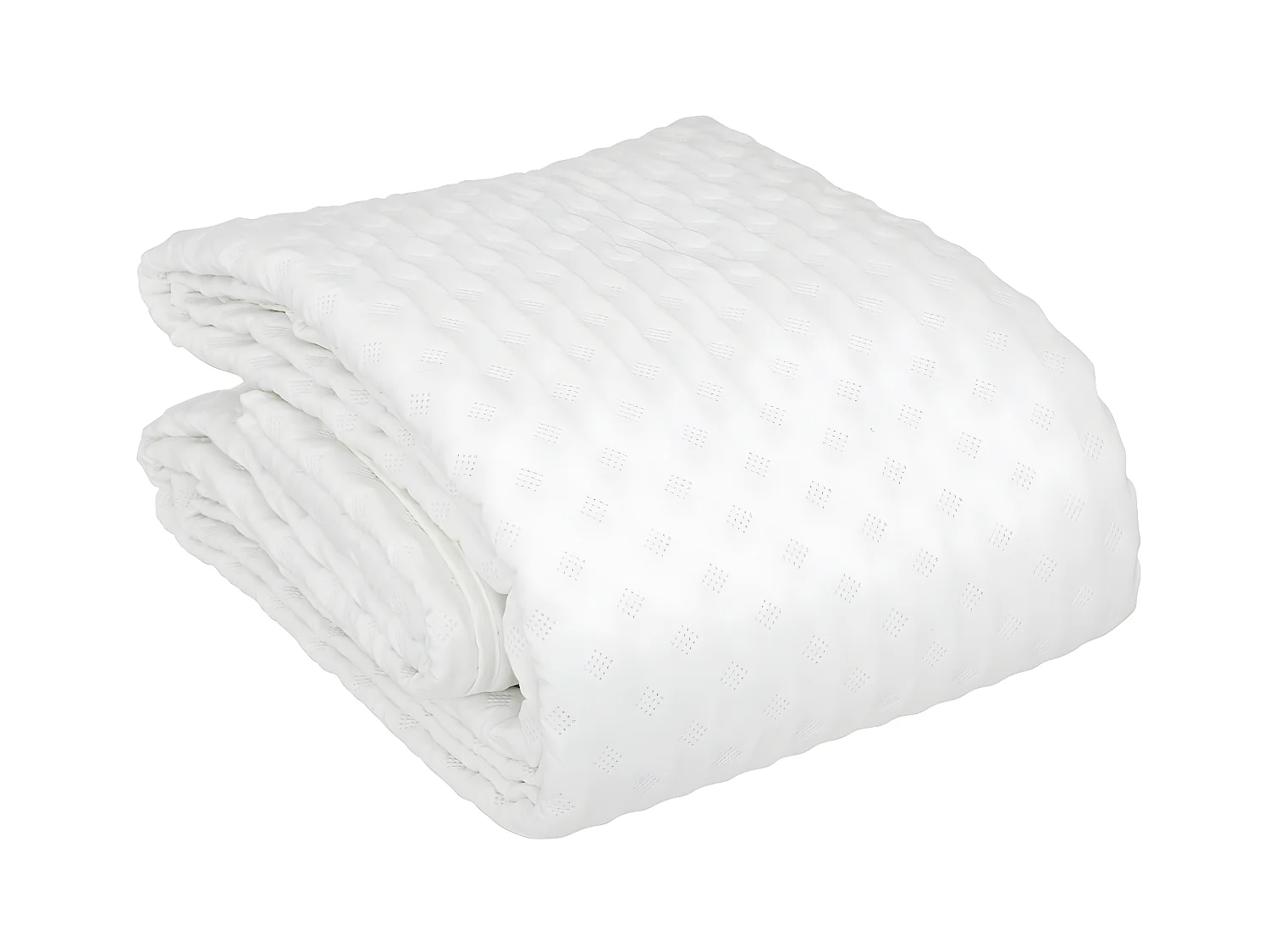 Dessus de lit Blanc  240 x 260 cm avec 2 Taies