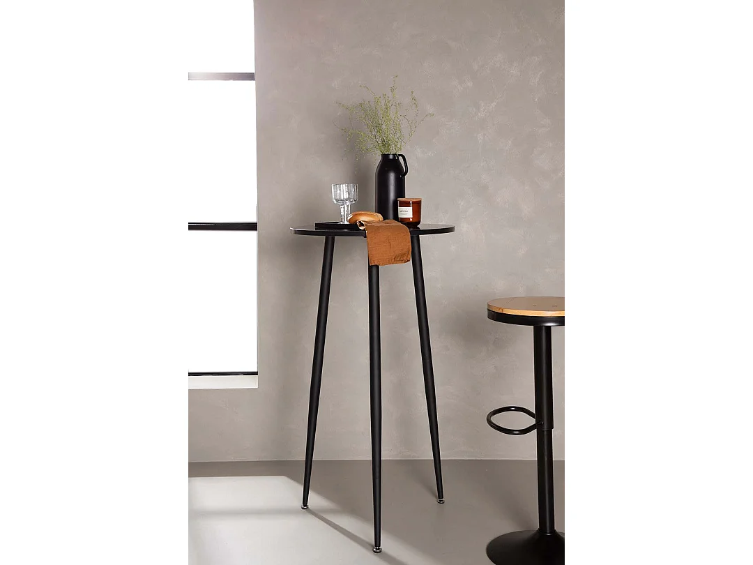 Table de Bar Design "Plaza" 70cm Noir