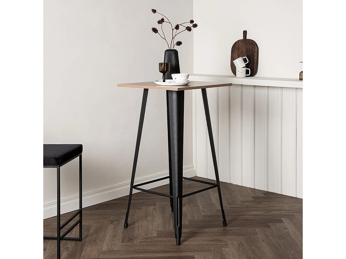 Table de Bar "Tempe" 105cm Noyer