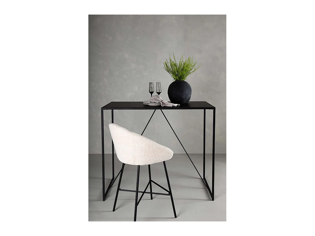Table de Bar "Brea" 120cm Noir