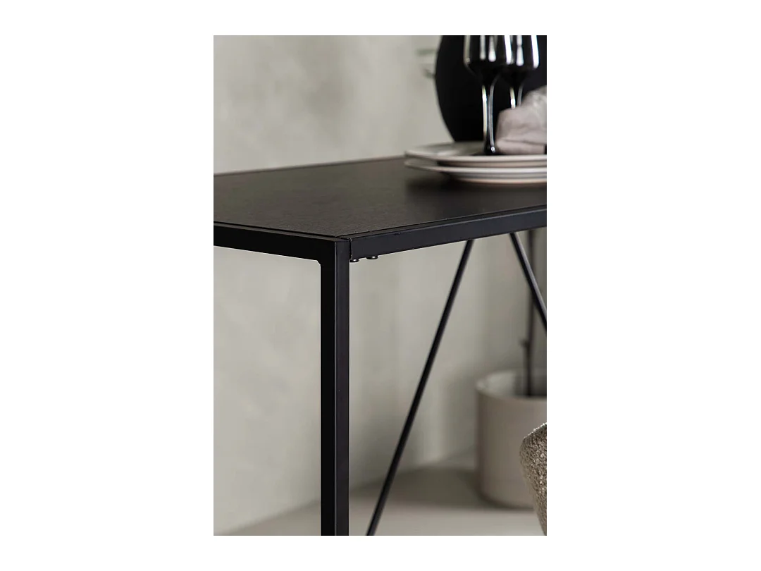 Table de Bar "Brea" 120cm Noir