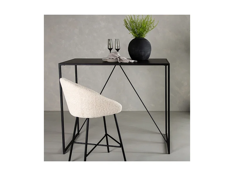 Table de Bar "Brea" 120cm Noir