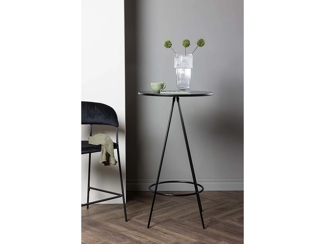 Bistro table de bar Ø60cm noir.