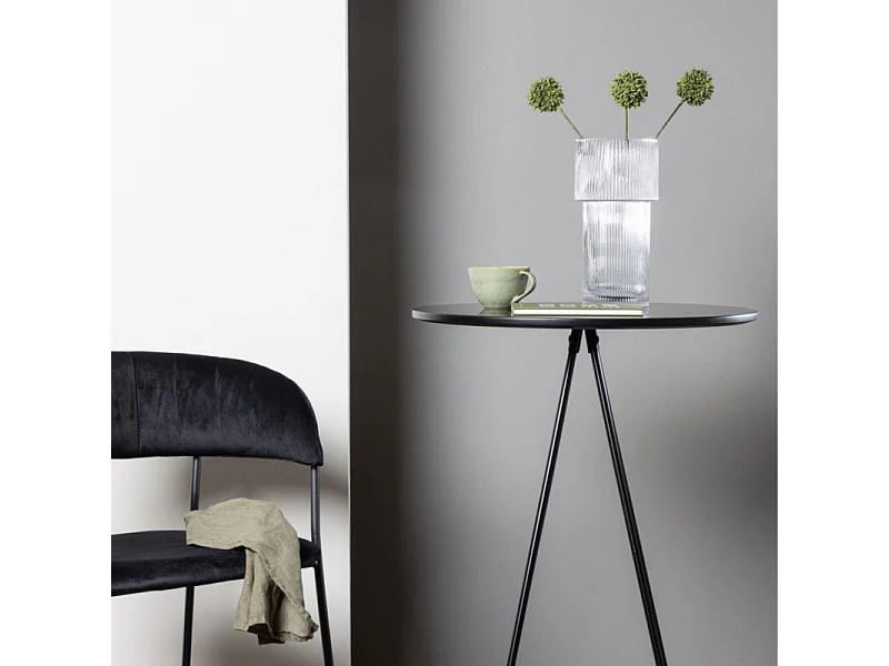 Bistro table de bar Ø60cm noir.