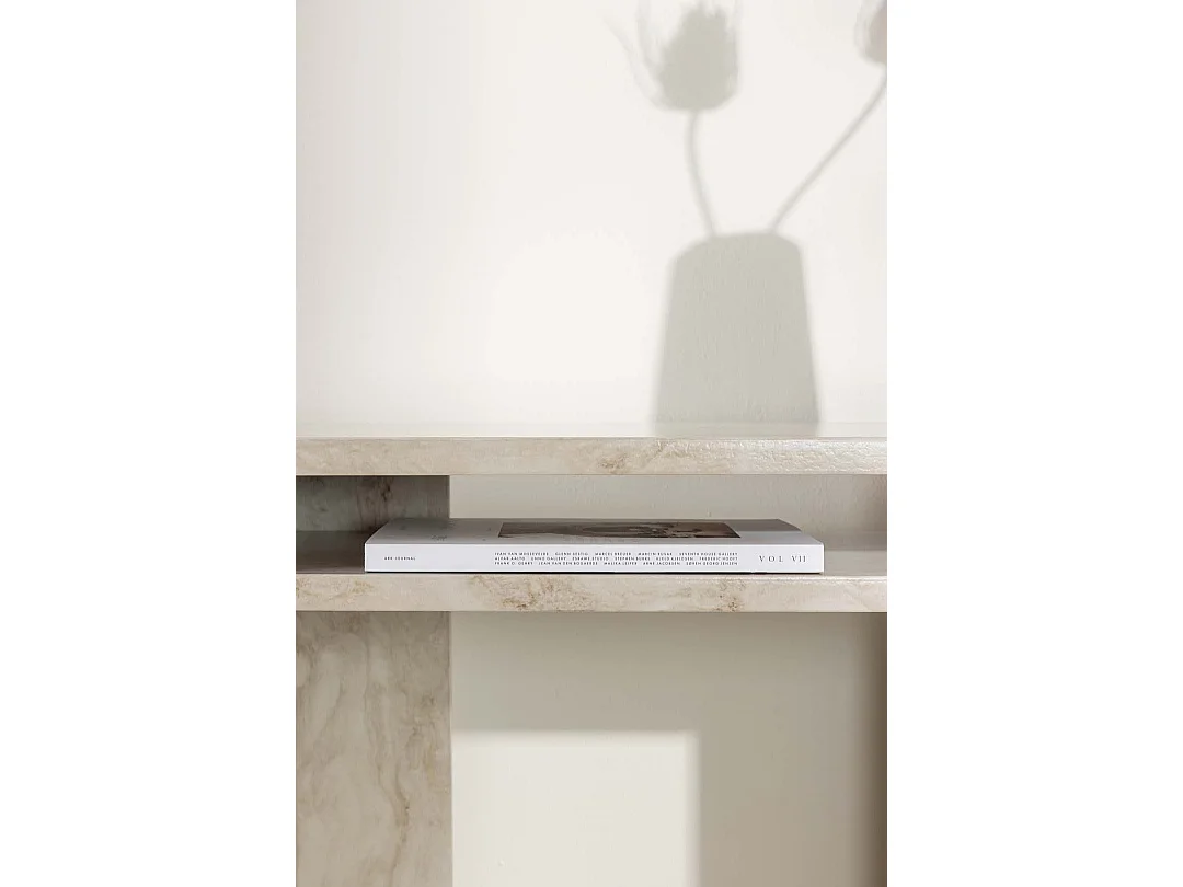 Console Effet Marbre "Alesund" 120cm Beige