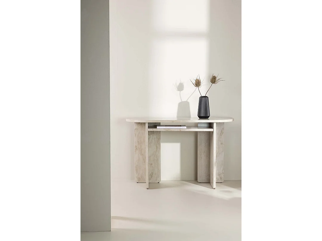 Console Effet Marbre "Alesund" 120cm Beige