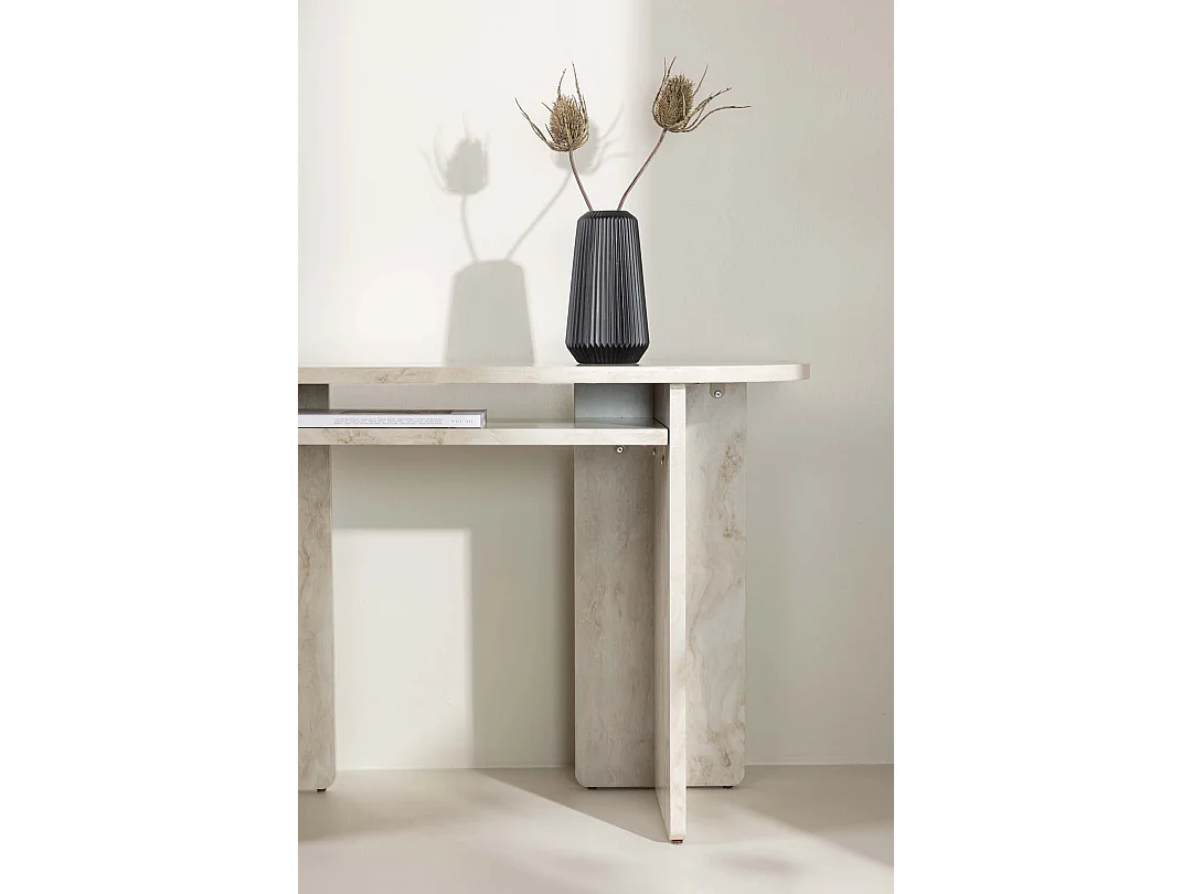 Console Effet Marbre "Alesund" 120cm Beige