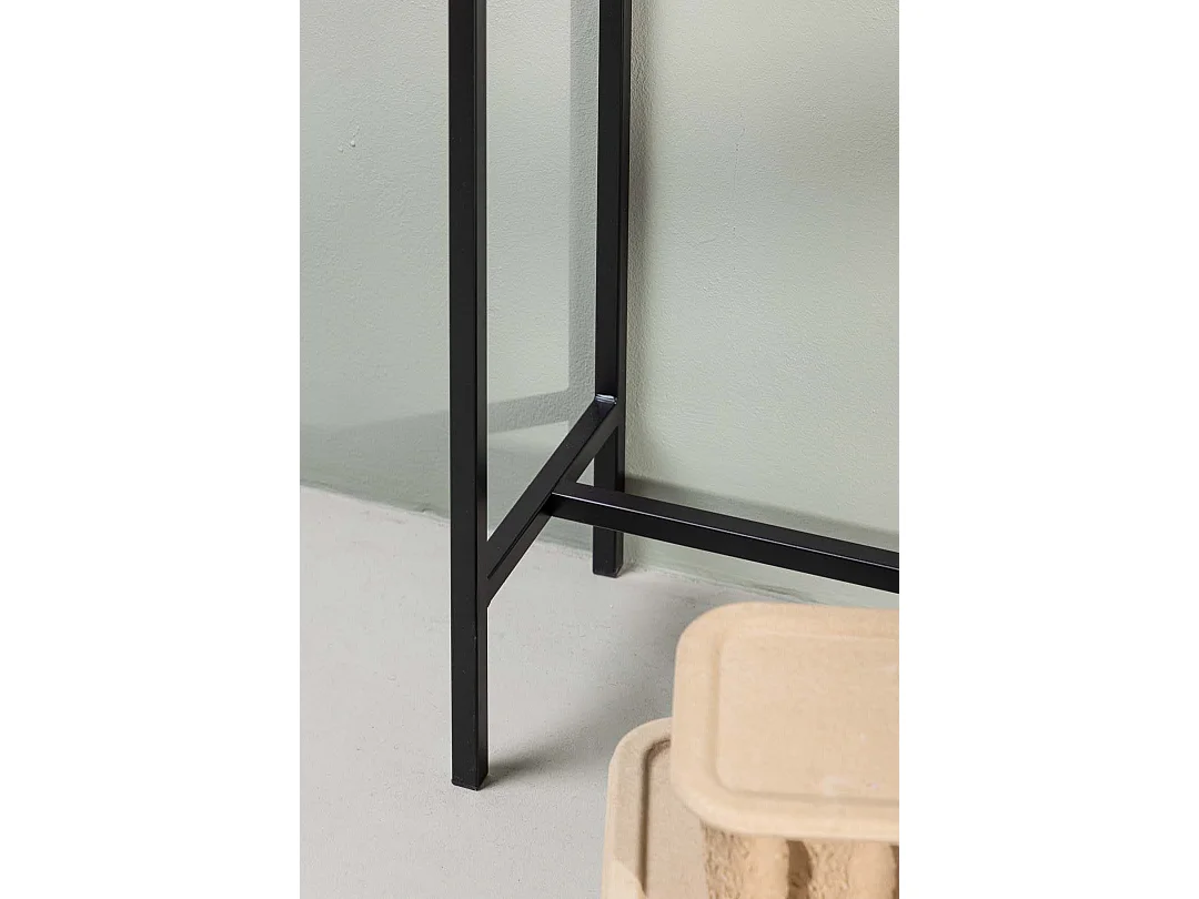 Console Design en Verre "Dipp" 100cm Noir & Transparent