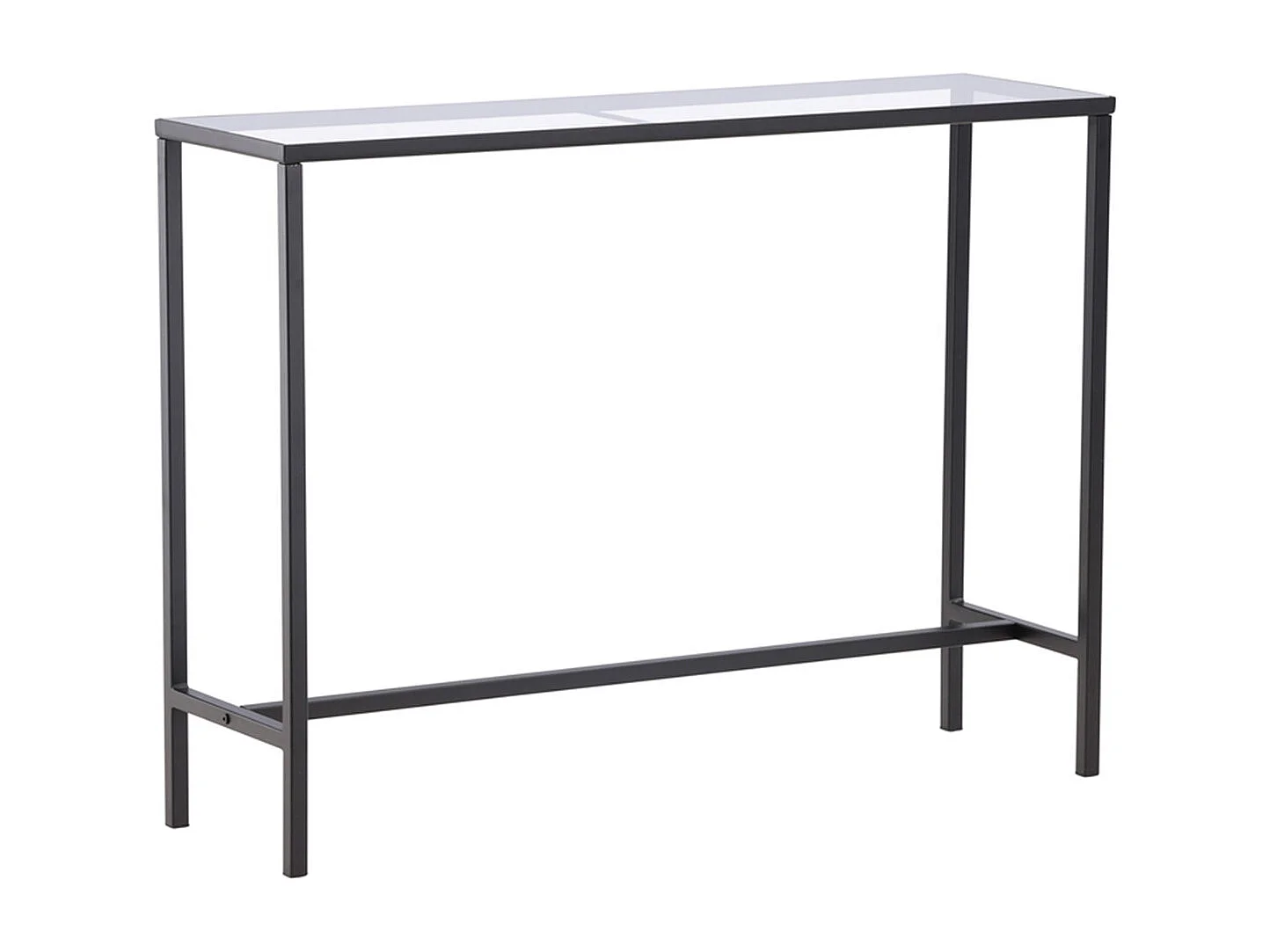 Console Design en Verre "Dipp" 100cm Noir & Transparent