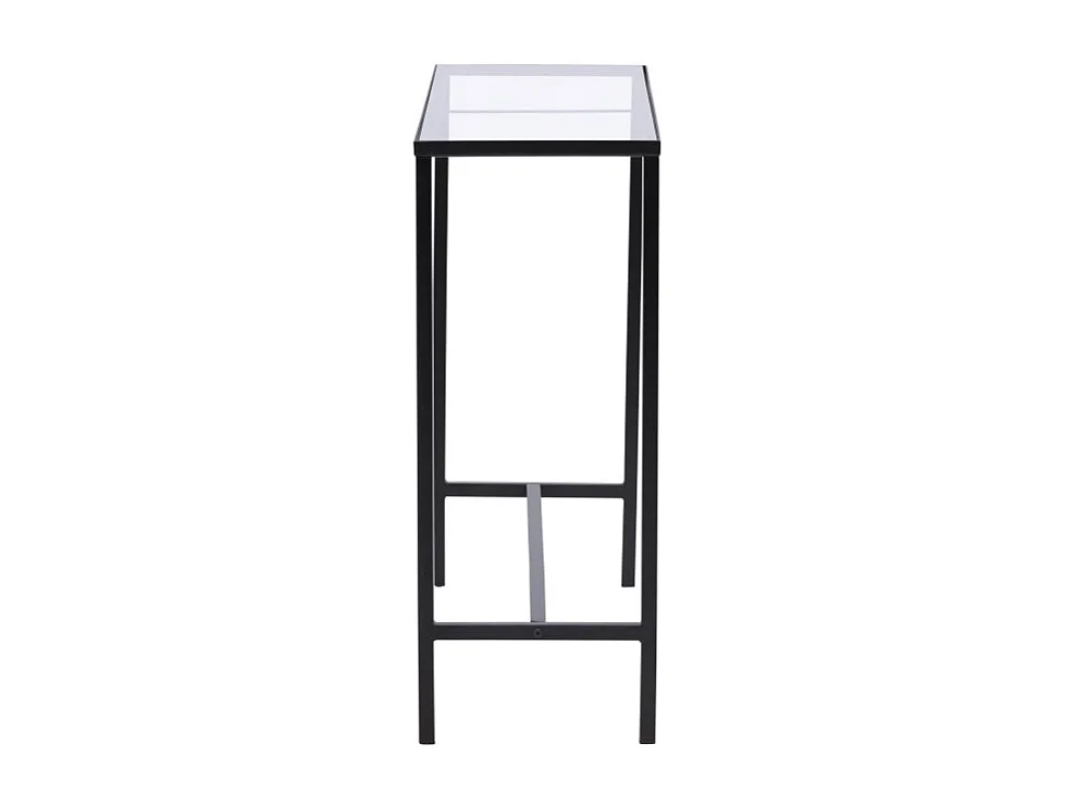 Console Design en Verre "Dipp" 100cm Noir & Transparent