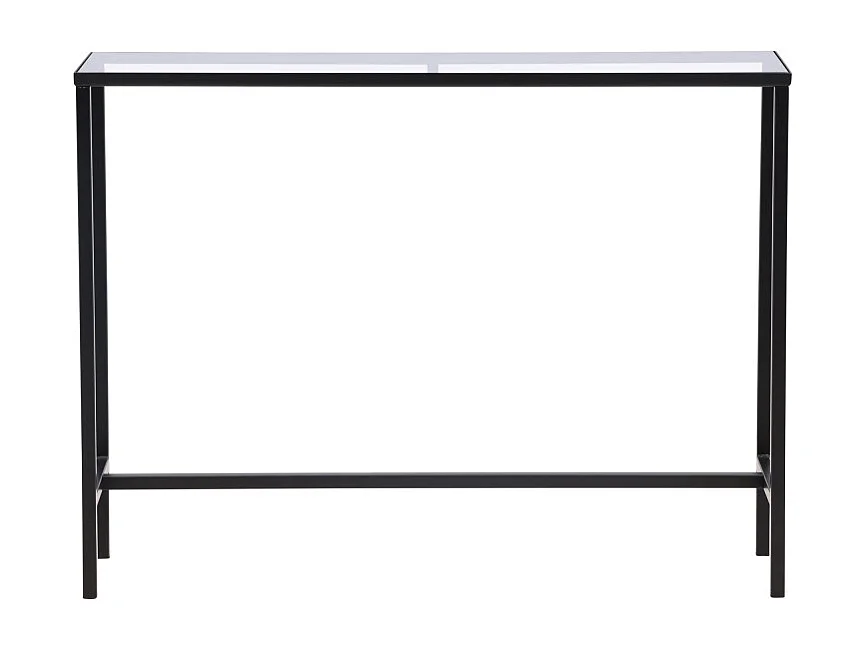 Console Design en Verre "Dipp" 100cm Noir & Transparent