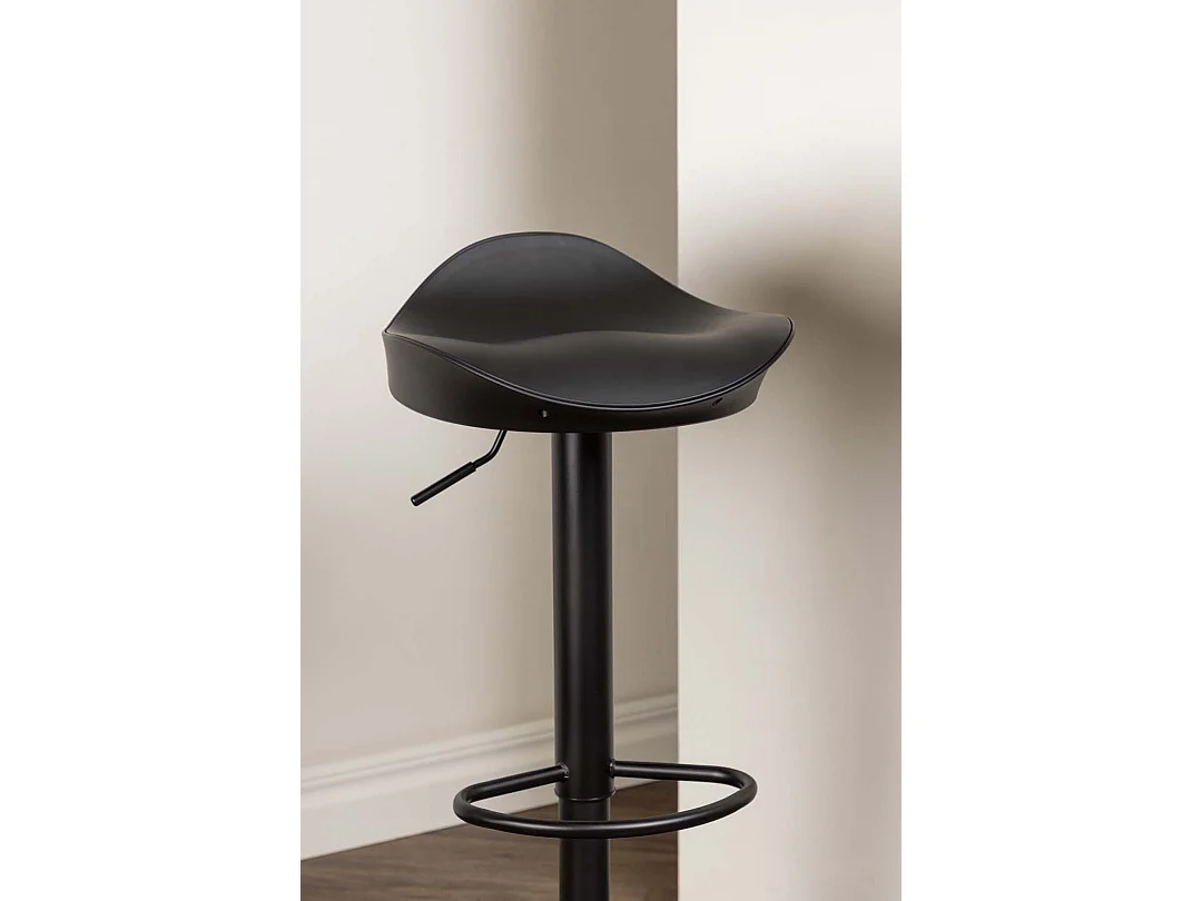 Tempe Barmöbelsett Bartisch Nussbaum dekor und 2 Adesto Barhocker schwarz.