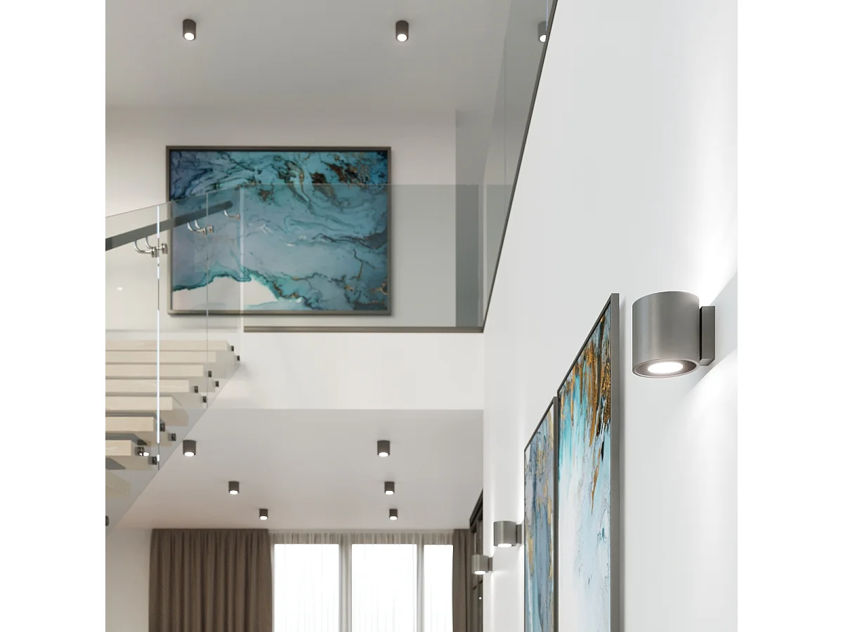 Sollux ORBIS 1 Applique Murale Lumineuse Vers le Bas Anthracite