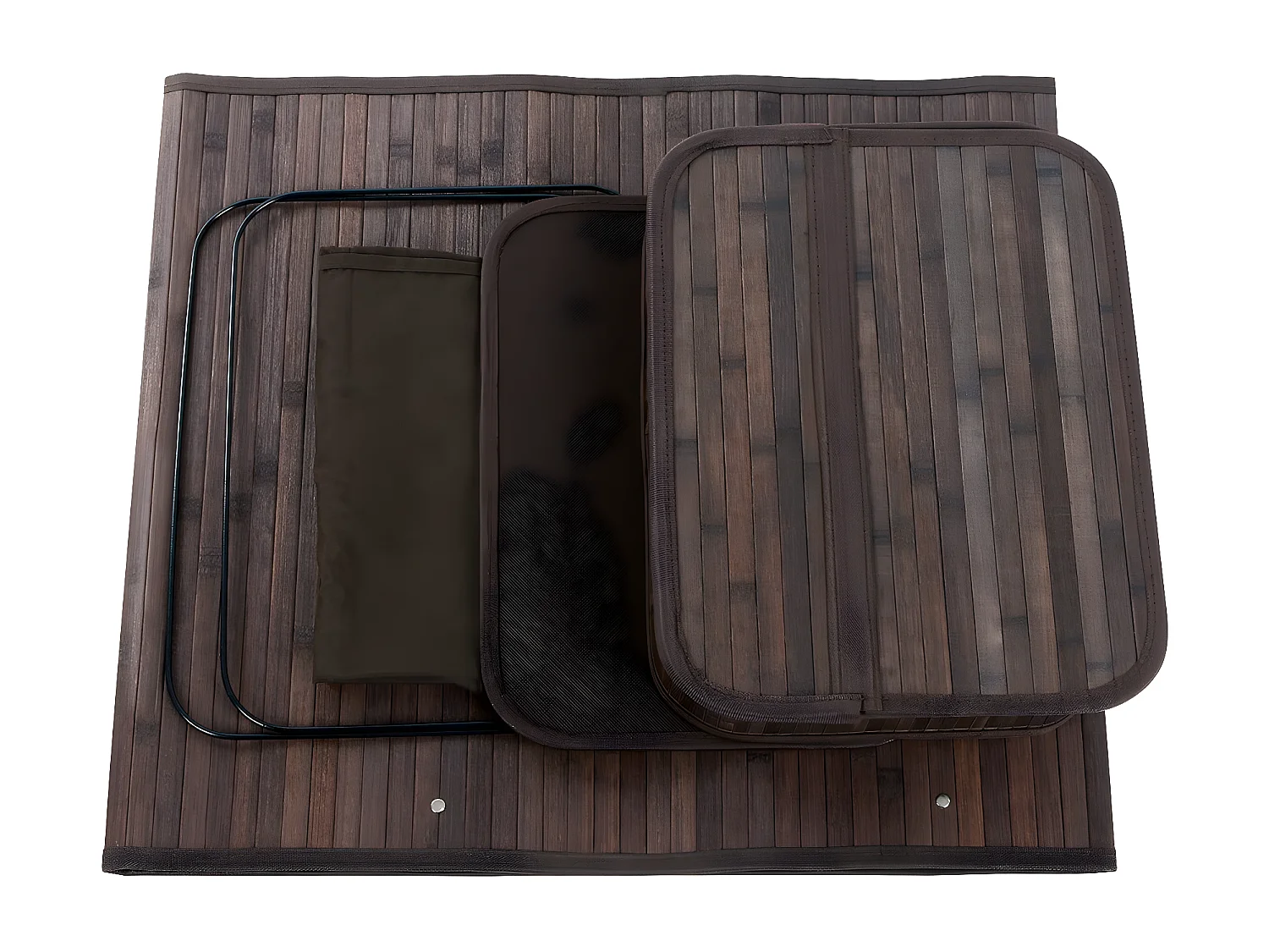 Panier à Linge en Bambou Marron - L40 cm