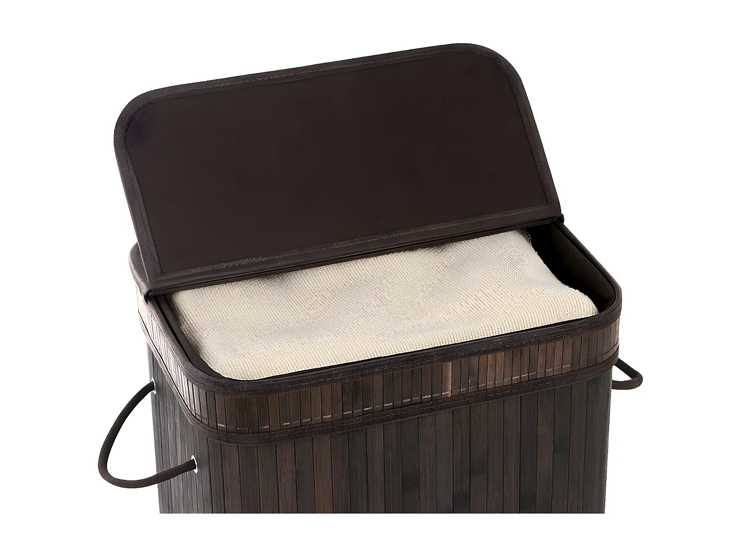 Panier à Linge en Bambou Marron - L40 cm