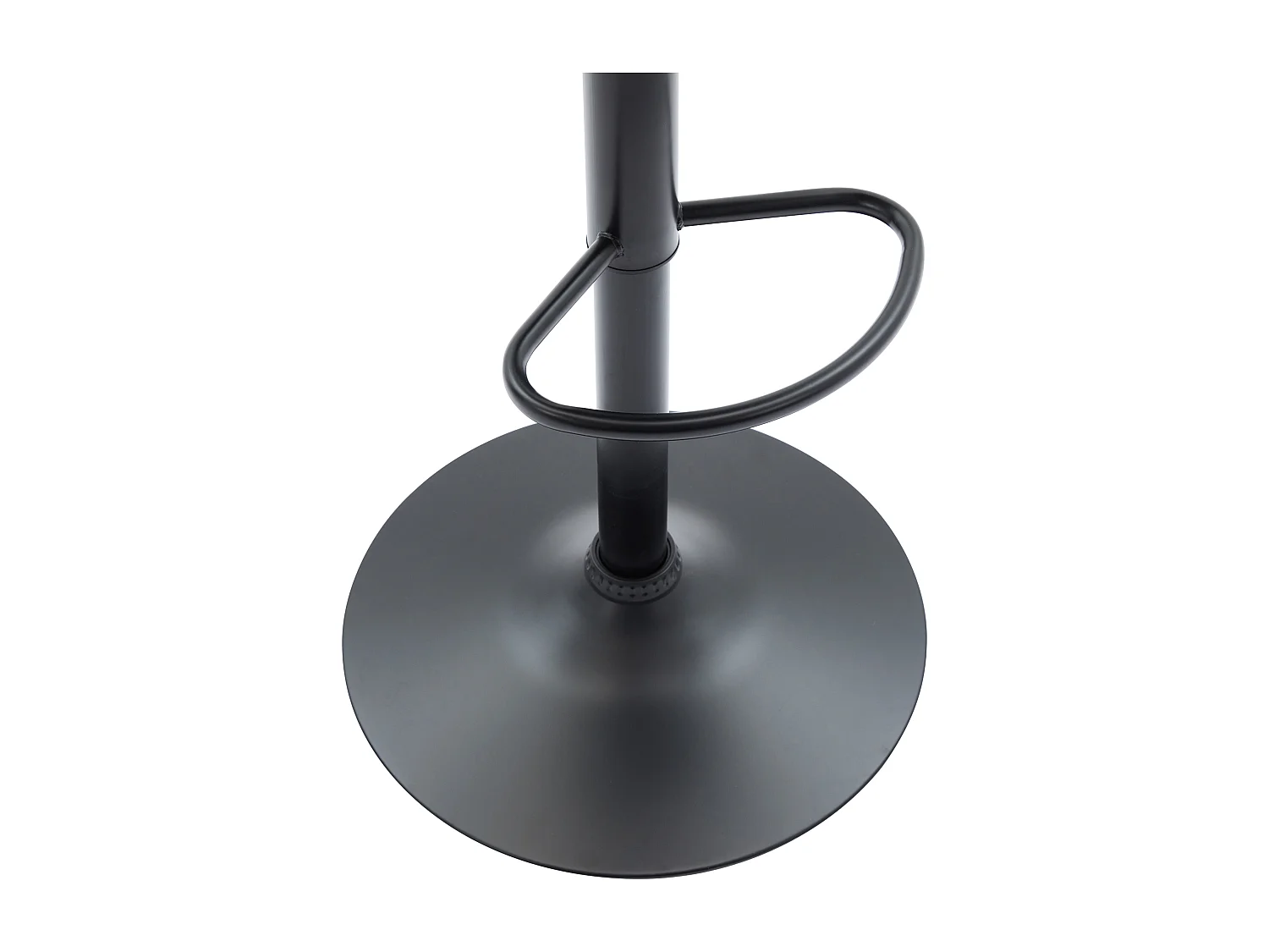 Lot de 2 tabourets de bar en simili et acier - Hauteur réglable - Noir - CALVIN