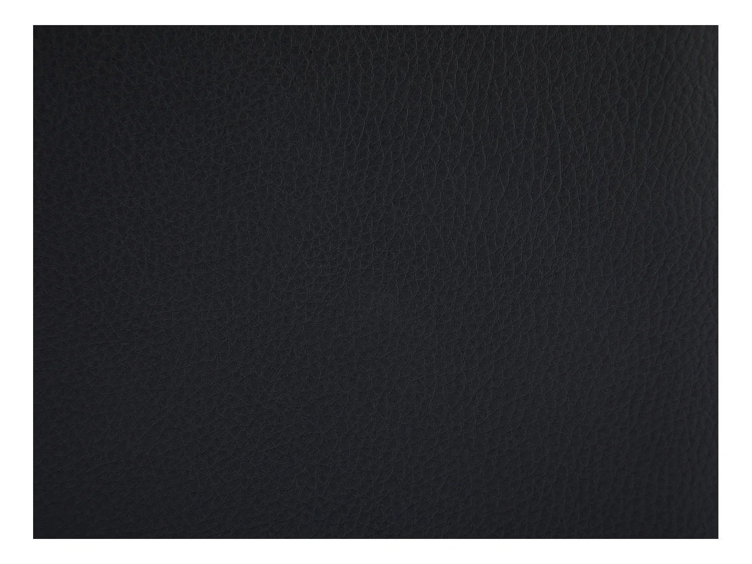 Lote de 2 taburetes de bar de piel sintética y acero - Altura ajustable - Negro - CALVIN