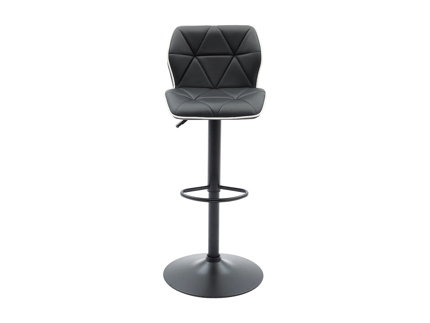 Barhocker 2er-Set höhenverstellbar - Kunstleder & Stahl - Schwarz - CALVIN