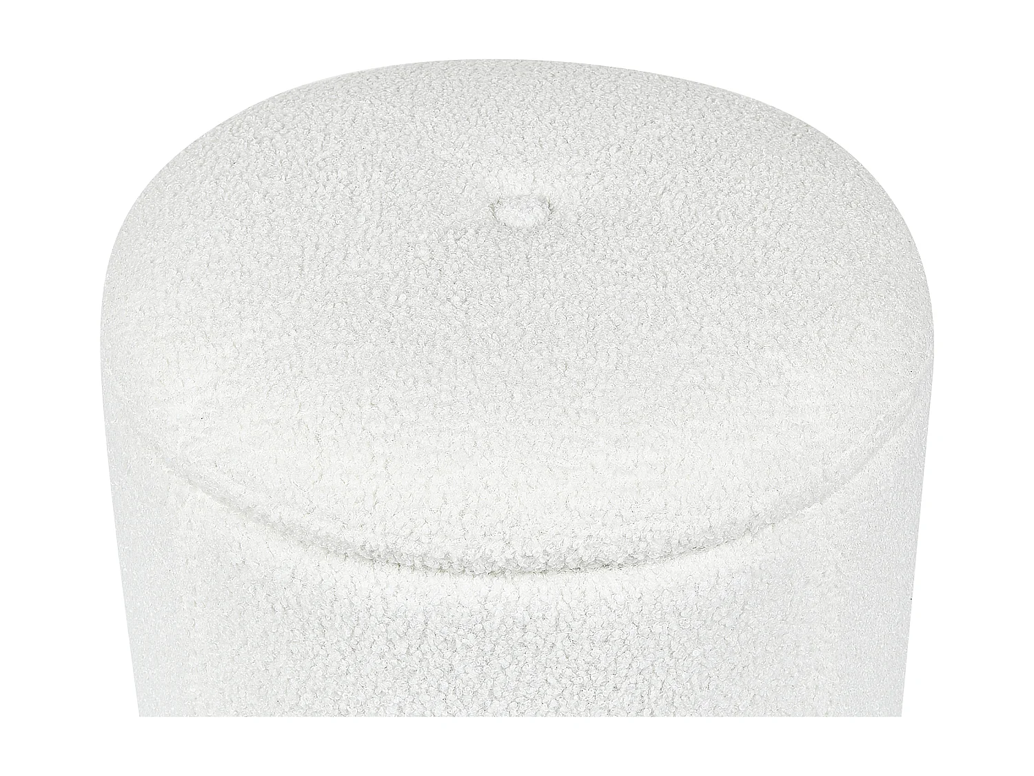 Puf con almacenaje MARYLAND Bouclé Blanco crema 38 cm 38 cm 40 cm